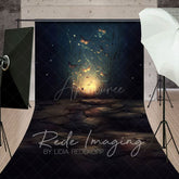 Aperturee - Aperturee Night Lighted Mystical Butterflies Sweep Backdrop